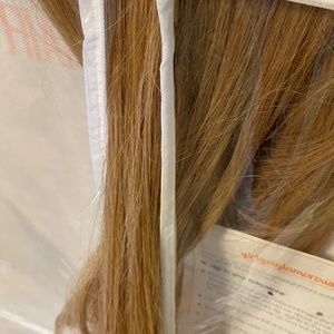 Rent 18” real human hair extensions, lightest Strawberry blonde